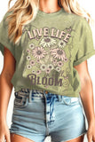 Live Life in Full Bloom Mineral Graphic Tshirts