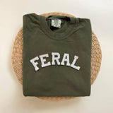 Feral Comfort Colors Short Sleeve Shirt, Funny Shirts Women