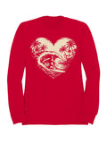 Surfer Paradise in Heart Wave Men's Sweatshirt