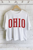 Ohio Puff Graphic Long Crop Top