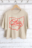Ohio State Puff Graphic Long Crop Top