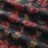Valentine's Day Men's Hawaiian Shirt Serenity in Bloom Print By Mahhima Bansal Cotton Button-down Short Sleeve Aloha Shirt Serenity In Bloom By Mahhima Bansal