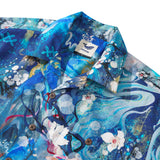 Men's Hawaiian Shirt Short Sleeve Camp Collar 100% Cotton Aloha Enchanted Stag