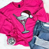 Martini Santa Sequin Sweatshirt Unisex T-shirt, Sweatshirt, Hoodie, Long Sleeve Tee