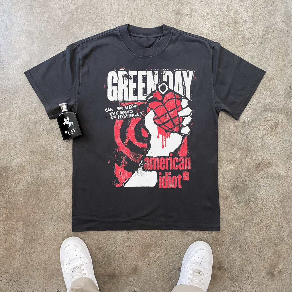 GREEN DAY - AMERICAN IDIOT HEAVYWEIGHT BLACK T-SHIRT
