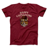 Happy Catsgiving Funny Thanksgiving Men/Unisex T-Shirt