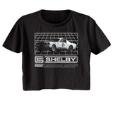 Carroll Shelby - Grid Womens Crop Tee