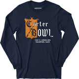 Carter Bowl - Fullerton, CA - Vintage Bowling Alley - Long Sleeve T-Shirt