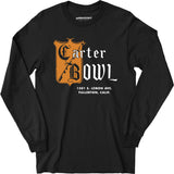 Carter Bowl - Fullerton, CA - Vintage Bowling Alley - Long Sleeve T-Shirt