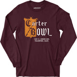 Carter Bowl - Fullerton, CA - Vintage Bowling Alley - Long Sleeve T-Shirt