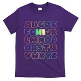 Cute Back To School Alphabet Hi New Kindergarteners Teachers T-Shirt