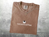 Cats & Coffee Comfort Colors Tee - Unisex