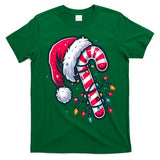 Candy Cane Christmas Lights Holiday T-Shirt