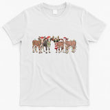 Cow Christmas Light Mooey Christmas Farm Animal T-Shirt
