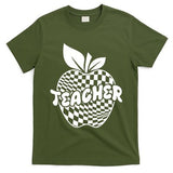Cool Checkered Teacher Apple T-Shirt