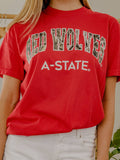Asu Arkansas State Red Wolves Camo Filled Gault Red Cc Tee