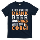 Corgi Dad Funny Father's Day Dog Lover Gift Beer T-Shirt