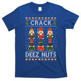 Crack Deez Nuts Funny Ugly Christmas T-Shirt