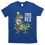 Christmas Dinosaur Tree Rex Pajamas Xmas Lights Gift T-Shirt