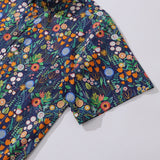 Floral Hawaiian Shirt For Men Button-down Short Sleeve 100% Cotton Shirt Mary's Garden By Rachel Parker