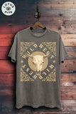 Wild West Cow Skull Graphic Top