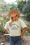 Support Your Local Farmers Mineral Washed Graphic Top