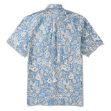 Easter Day Men's Hawaiian Shirt Short Sleeve Button-down 100% Cotton Blue Aloha Spring Revival