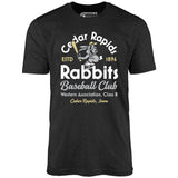 Cedar Rapids Rabbits - Iowa - Vintage Defunct Baseball Teams - Unisex T-Shirt