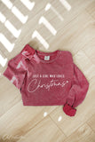 Just A Girl Mineral Washed Long Sleeve Graphic