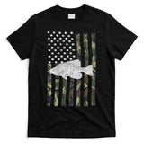 Crappie Fishing Camo Flag (On Back) T-Shirt
