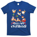 Cats For Everybody Christmas Santa Cats Lovers Gift T-Shirt