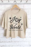 Joy To the World Graphic Long Crop Top