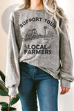 Support Your Local Farmers Mineral Graphic Terry Sweatshirts