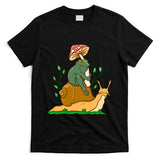 Cute Frog Riding A Snail A Whimsical Illustration T-Shirt