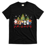 Christmas Friends Santa Rudolph Snowman Family Xmas Pajamas T-Shirt