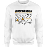 Champion Lanes - Garden Grove, CA - Vintage Bowling Alley - Unisex Sweatshirt