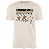 Champion Lanes - Garden Grove, CA - Vintage Bowling Alley - Unisex T-Shirt