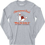 Clairemont Bowl - San Diego, CA - Vintage Bowling Alley - Long Sleeve T-Shirt
