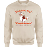 Clairemont Bowl - San Diego, CA - Vintage Bowling Alley - Unisex Sweatshirt