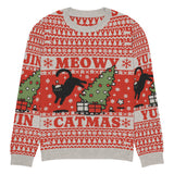 Meowy Catmas Cat Christmas Ugly Sweatshirt