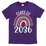 Class Of 2036 Rainbow Graduation T-Shirt