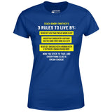 Coach Bobby Finstock's 3 Rules to Live By - Women's T-Shirt