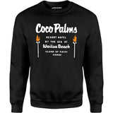 Coco Palms - Hawaii - Vintage Tiki Bar - Unisex Sweatshirt