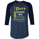 Coco's Calabash Bar - Waikiki, HI - Vintage Tiki Bar - 3/4 Sleeve Raglan T-Shirt