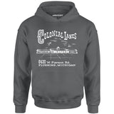 Colonial Lanes - Flushing, MI - Vintage Bowling Alley - Unisex Hoodie