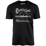Colonial Lanes - Flushing, MI - Vintage Bowling Alley - Unisex T-Shirt