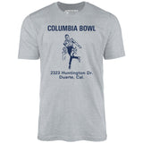 Columbia Bowl - Duarte, CA - Vintage Bowling Alley - Unisex T-Shirt