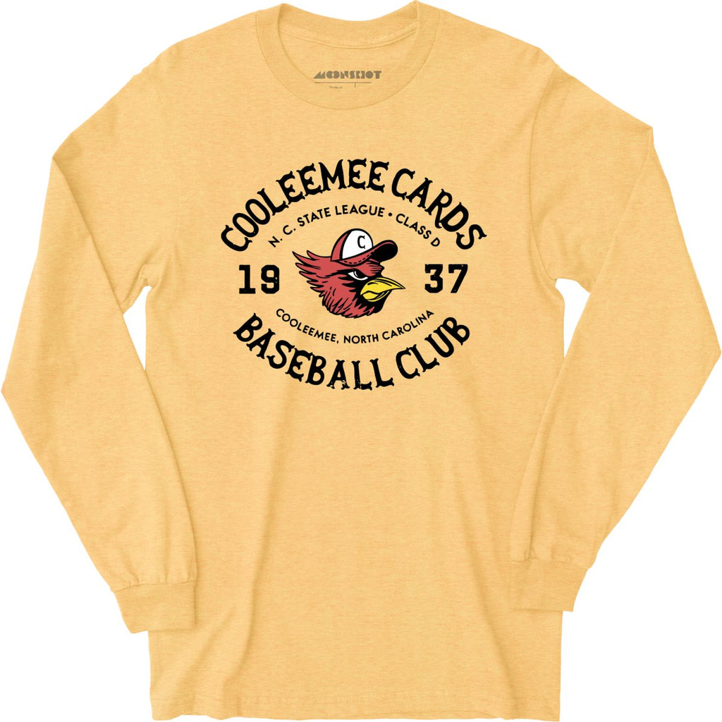 Cooleemee Cards - North Carolina - Vintage Defunct Baseball Teams - Long Sleeve T-Shirt