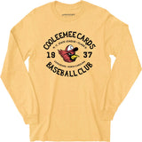 Cooleemee Cards - North Carolina - Vintage Defunct Baseball Teams - Long Sleeve T-Shirt
