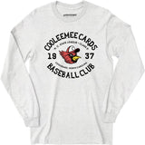 Cooleemee Cards - North Carolina - Vintage Defunct Baseball Teams - Long Sleeve T-Shirt
